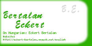 bertalan eckert business card
